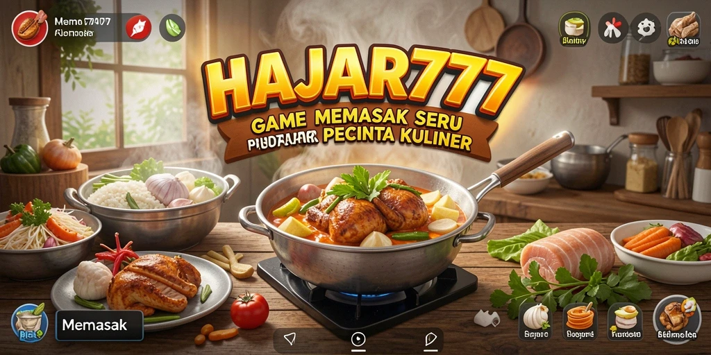 Tampilan antarmuka HAJAR777 yang memudahkan navigasi dalam memasak.
