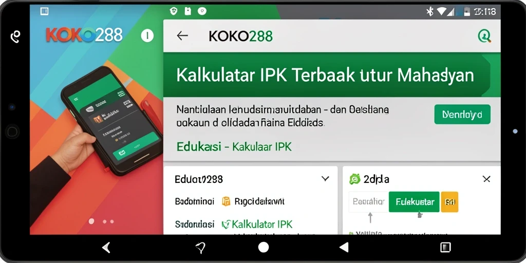 Antarmuka KOKO288 yang sederhana dan intuitif untuk kalkulasi IPK.