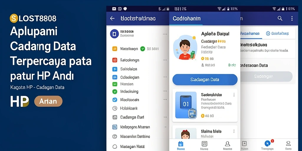 Antarmuka SLOST8808 menampilkan opsi cadangan data yang jelas dan mudah dipahami.